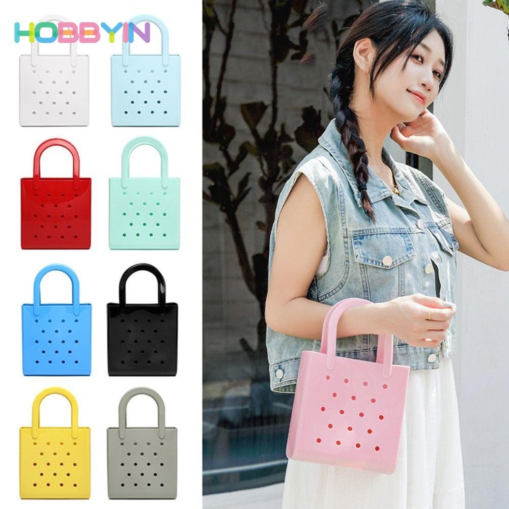 Túi Tote lỗ HOBBYIN, Túi đi biển có lỗ PVC DIY, Túi thạch Mini chống ...