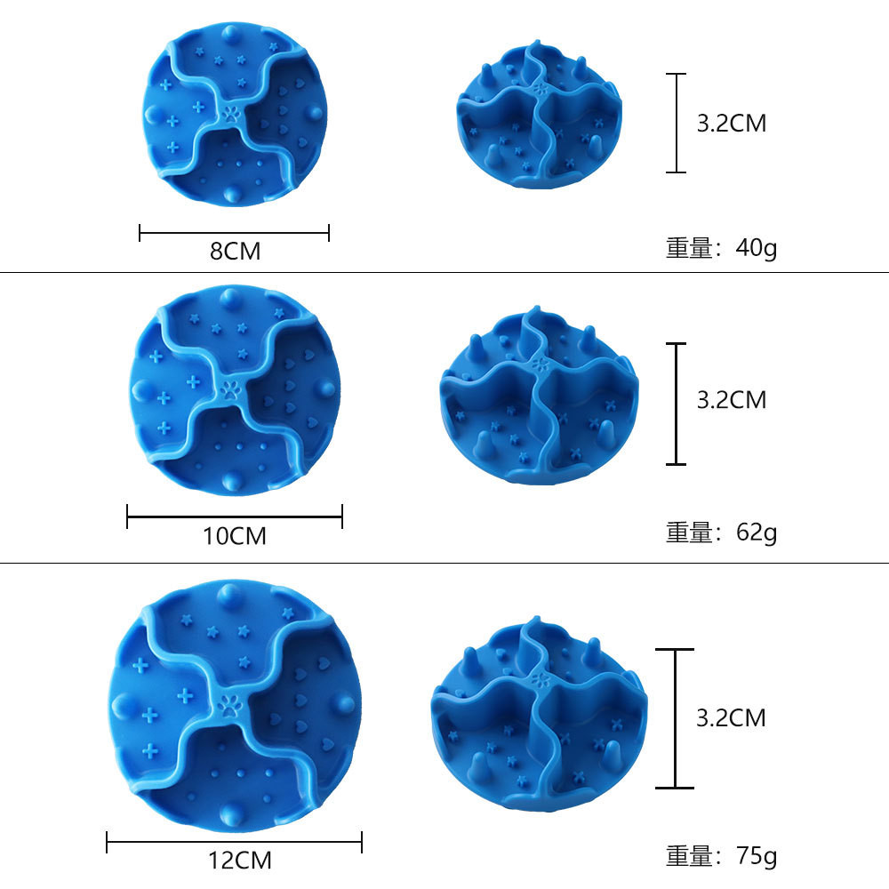 Khay nạp tốc độ cho chó, Khay nạp chậm bằng silicon cho chó, mèo, chó con, thú cưng có cốc hút mạnh cho bát cho chó Thức ăn chậm