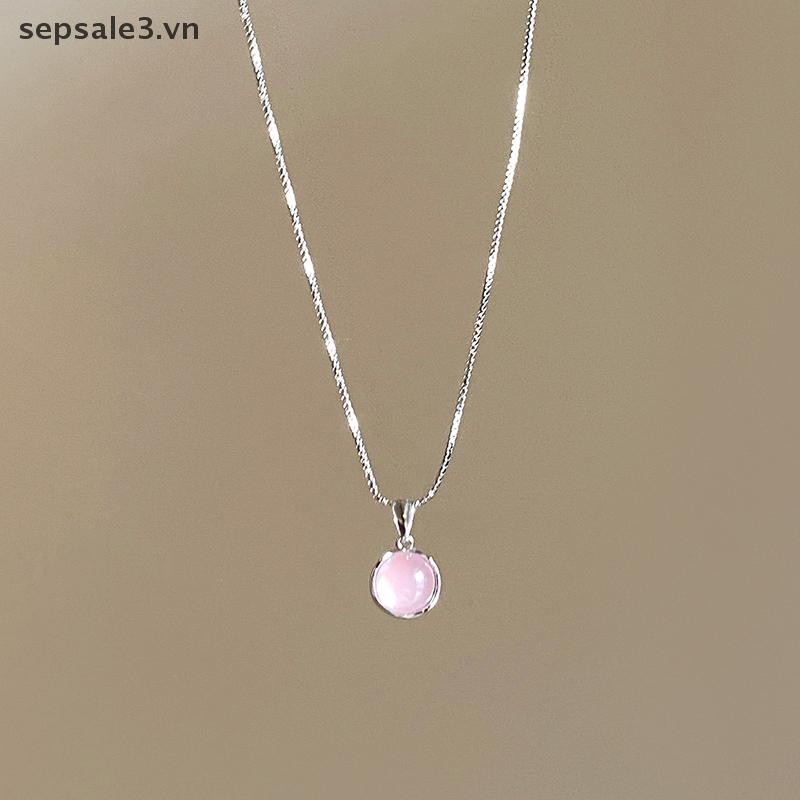 # Sepsale # Vòng cổ Opal tròn đơn giản thanh lịch dành cho nữ Thời trang bé gái Dây chuyền xương đòn ngọt ngào Vòng cổ cảm giác cao cấp Trang sức Quà tặng sinh nhật.