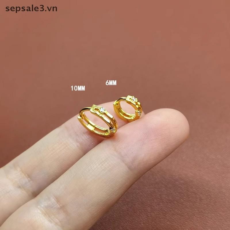 # Sepsale # Bông Tai Vòng Nhỏ Đơn Giản Thời Trang Nữ, Zircon Sáng Bóng, Trang Sức Khuyên Tai