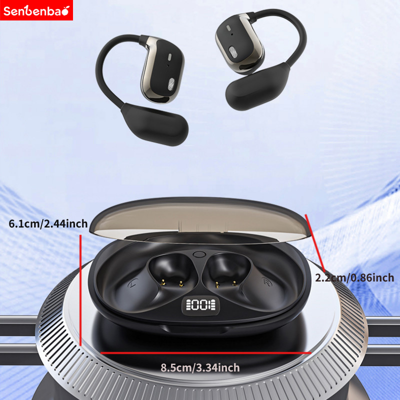 Senbenbao JM15 Tai Nghe Thể Thao Bluetooth Không Dây 5.4TWS Micro Khử Tiếng Ồn HiFi Chống Thấm Nước Cho Đèn LED Dispaly