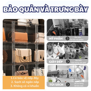 Tủ nhựa IKEA Mama trong suốt, kiểu dáng sang trọng giúp tối ưu diện tích và giữ đồ sạch sẽ