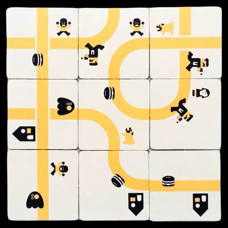 Boardgame Nine Tiles Panic Nhiệm vụ xếp hình Tigar