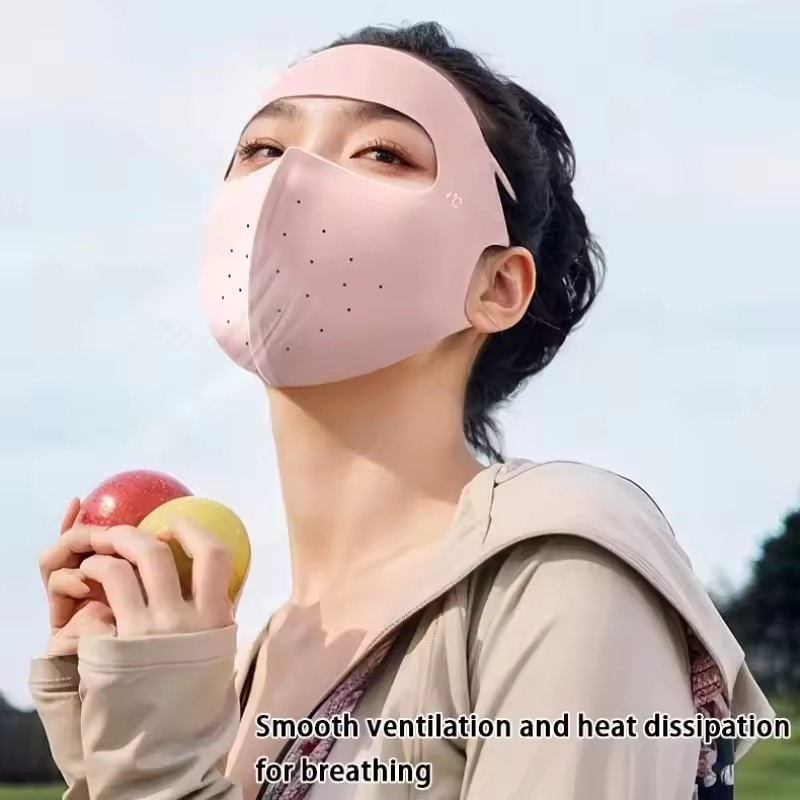 Mặt nạ toàn mặt mùa hè Chống nắng Nam Nữ Mặt nạ dành cho du lịch ngoài trời Ice Sense Thoáng khí Co giãn