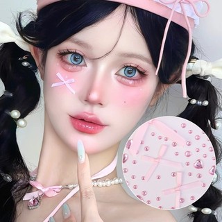 Miếng Dán Nơ Ruy Băng Kim Cương Giả - Tự Dính, Chống Thấm Nước - Trang Trí Nghệ Thuật Cơ Thể DIY - Đồ Trang Điểm Tiệc Lễ Hội - Nhãn Dán Trang Trí Mặt Kim Cương Sáng Bóng 3D - Y2k, Ngọt Ngào