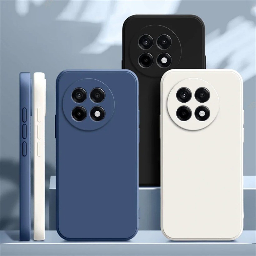 Ốp Điện Thoại Silicon Lỏng Cho OnePlus Ace5 Ace 5 Pro 5Pro 5G Phụ Kiện Chính Hãng Mềm Thời Trang Cổ Điển Cạnh Thẳng Ốp Lưng