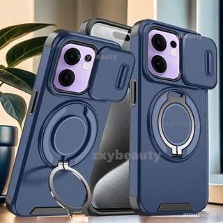 Ốp lưng cho OPPO Reno 13 Pro 13F 5G 2025, chống sốc, trượt, có nam châm, cho Reno13 13Pro Reno13F Reno13Pro, có giá đỡ nhẫn, bảo vệ mặt sau điện thoại