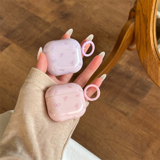 Nơ màu đơn giản cho AirPods 1 / 2 3 Pro Pro2 pro3 Bộ tai nghe Airpod4 Vỏ bảo vệ Bluetooth không dây AirPods Pro i3 i4 pro3 Vỏ bảo vệ tai nghe