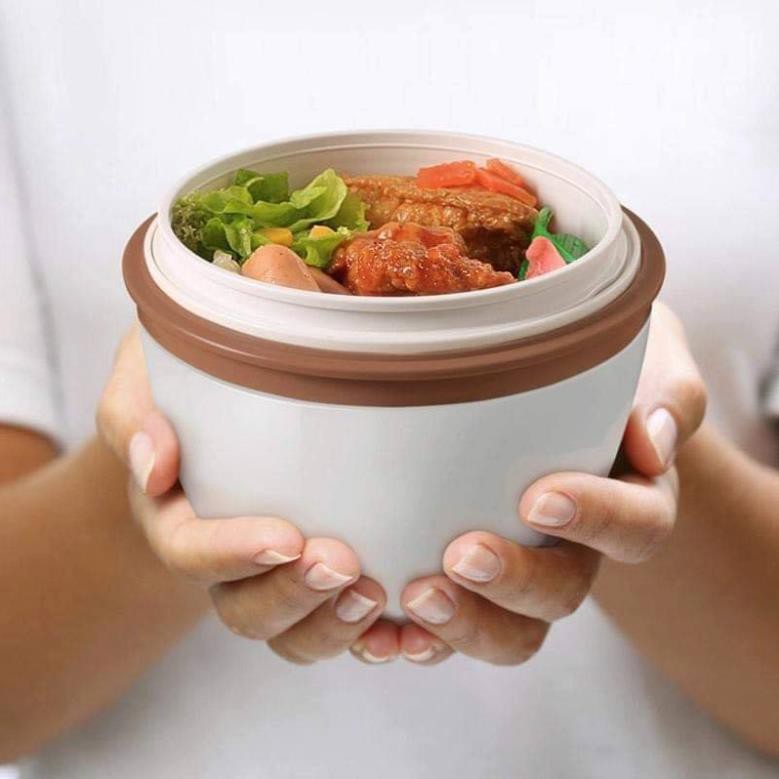 Hộp cơm giữ nhiệt 2 tầng Inochi - Luntus Asvel Nhật Bản 620ml (VUI LÒNG IB SHOP ĐỂ CHỌN MÀU HIỆN CÓ)