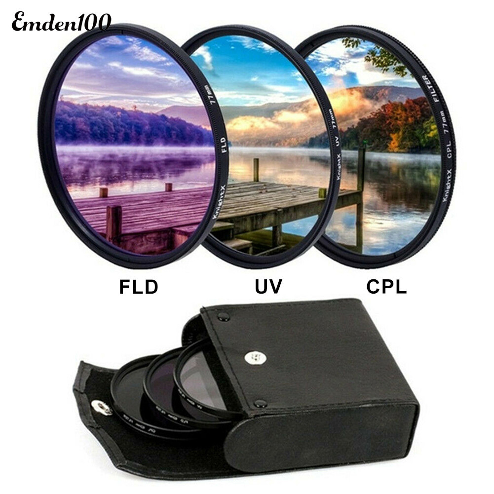 EMDEN100 Professional Uv Cpl Polarizer Fld Photo Photography Filter Kit ...