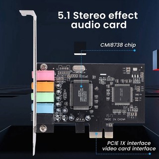 💖Card âm thanh PCIe 5.1, Card vòm PCI Express Âm thanh nổi 3D