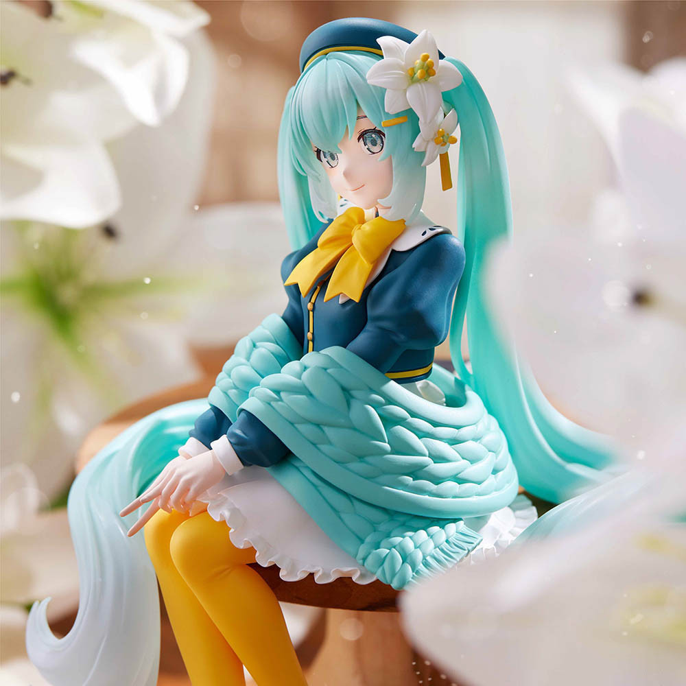 Hatsune Miku Anime Hình Tư Thế Ngồi Hoa Cổ Tích Miku Nhân Vật Hành Động PVC Bộ Sưu Tập Trang Trí Mô Hình