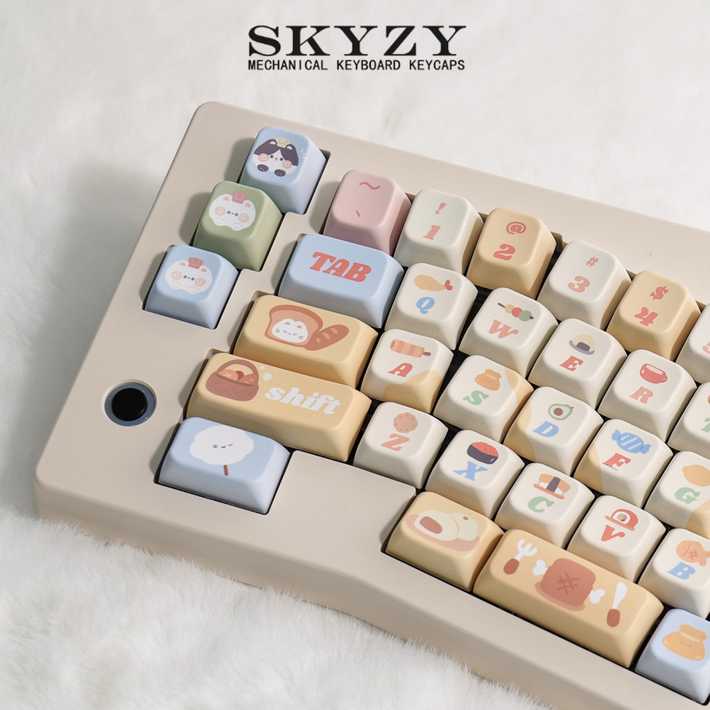 Nấu Ăn Kitty Keycaps SOA Hồ Sơ Ẩm Thực Nhật Bản Mèo PBT Nhuộm Phụ Bàn ...