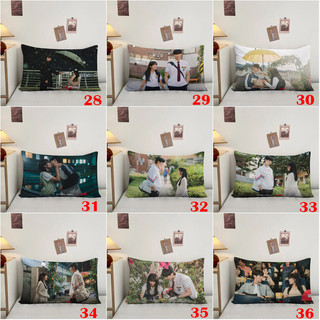 Phim truyền hình Hàn Quốc Lovely Runner Hình chữ nhật Vỏ gối Byeon Woo-seok & Hye-yoon Kim Side In Hình Đệm Polyester Trang Trí Sofa Nhà (Không Lõi)