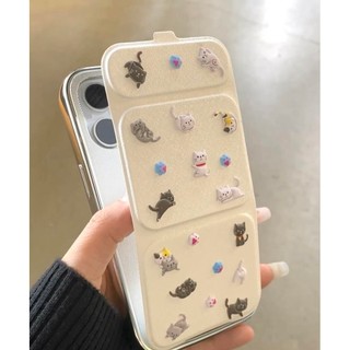 Vỏ điện thoại có thể gập lại mạ điện sang trọng DIY Phim hoạt hình dán cho iPhone15 14 13 12 11 Pro Max Vỏ camera chống sốc Vỏ sau cứng được bảo vệ hoàn toàn
