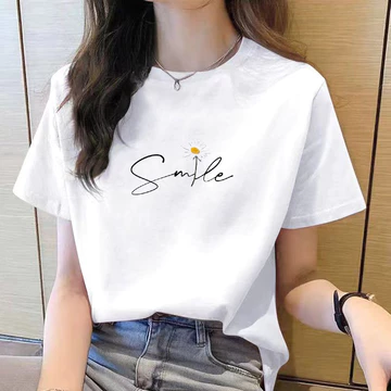 Áo Sơ Mi Nữ Áo Tay Ngắn Mới Đen Nữ Áo Thun Nữ Mùa Hè Áo Thun Nữ Cổ Tròn Rời Nữ top Thời Trang Rời Áo Sơ Mi Nữ top