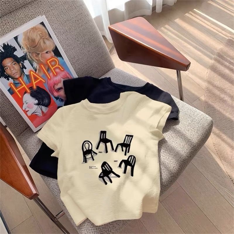 Milyfashion Áo Thun Mỹ Ngắn Tay Nữ Niche Thiết Kế Thường Ngày Ngọt Ngào Nhỏ Slim-fit Phong Cách Mới Cao Cấp Hàng Đầu Nữ