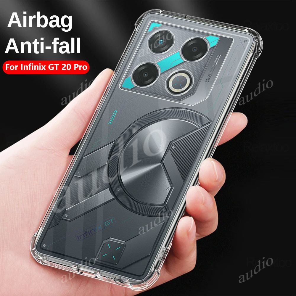 Infinix GT 50 Pro 5G Vỏ TPU mềm chống rơi bốn góc chống sốc cho Infinix GT 20 30 50 Pro 5G Silicon mềm Bảo vệ trong suốt Vỏ điện thoại cho Infinix GT50 Pro 5G