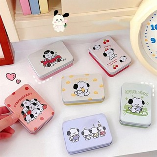 Hộp thiếc MEGOCE, Hộp lưu trữ kim loại hoạt hình, họa tiết chó con Mini hình chữ nhật dễ thương Trang sức trang trí hộp nhỏ