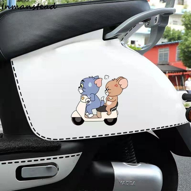 Mũ bảo hiểm Tom Cat / chuột Jerry Cat dễ thương / nhãn dán tạo kiểu xe hơi