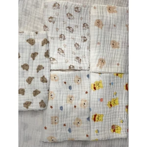 Chăn, mền, khăn tắm xô nhăn sợi tre 6 lớp cho bé 110x110cm