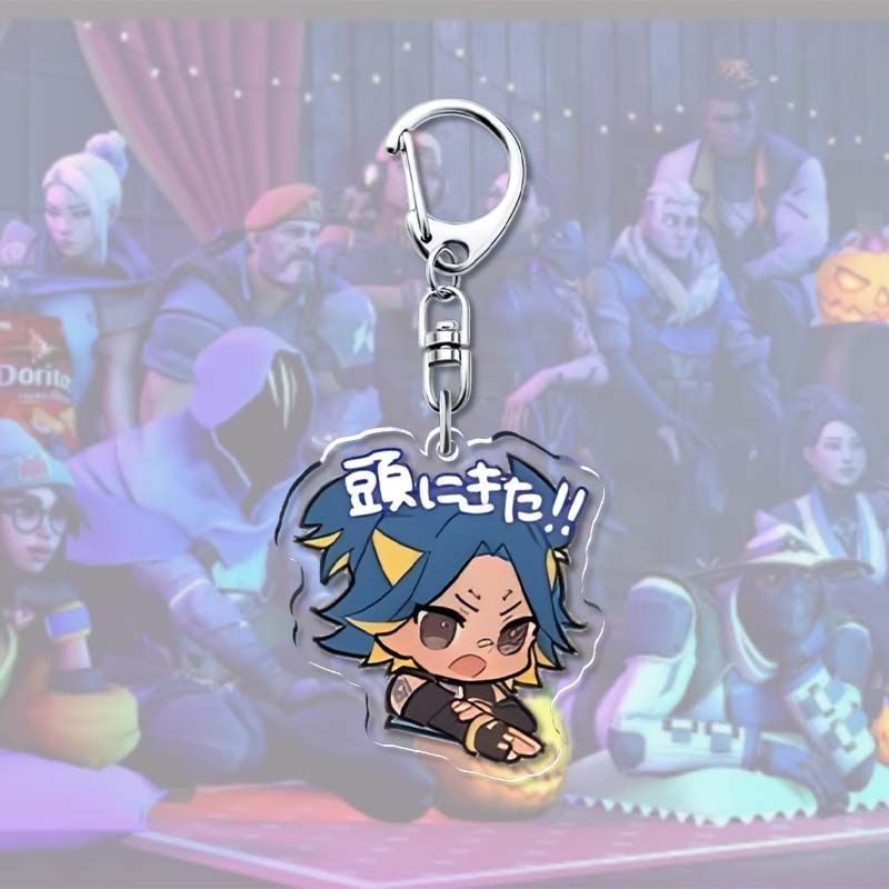 Valorant Meme Series Anime Móc Khóa Nữ Phượng Hoàng Jett Raze Reyna Neon Yoru Acrylic Móc Chìa Khóa Người Mặt Dây
