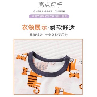 (3m-8Y) Bộ đồ ngủ trẻ em bằng vải Cotton Bộ đồ ngủ trẻ em Bộ bé trai bé gái Áo thun in hình hoạt hình Áo ngắn tay + Quần 2 Cái / bộ