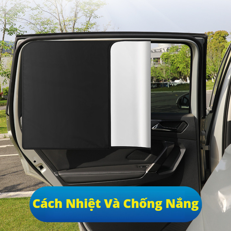 Rèm Che Nắng Ô Tô Bộ 3 Tấm,Rèm Nam Châm ,Đầy Đủ Các Dòng Xe,Rèm Che Nắng Cho Hàng Ghế Trước Và Sau, Từ Tính Mạnh Và Đục