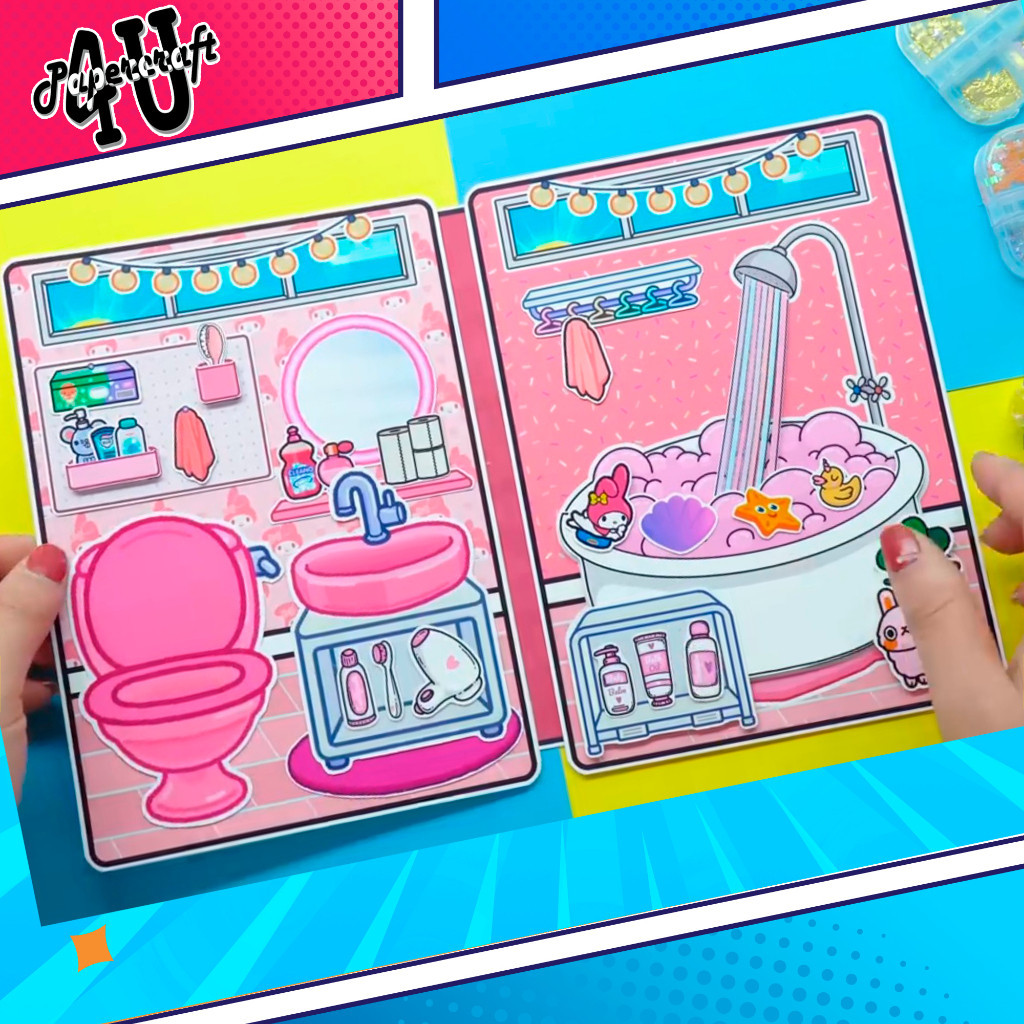 ĐỒ CHƠI NGÔI NHÀ BÚP BÊ GIẤY CẮT THỦ CÔNG DIY - TOCA LIFE WORLD -  MẪU TA039 Ngôi nhà búp bê đồ chơi giấy thủ công toca