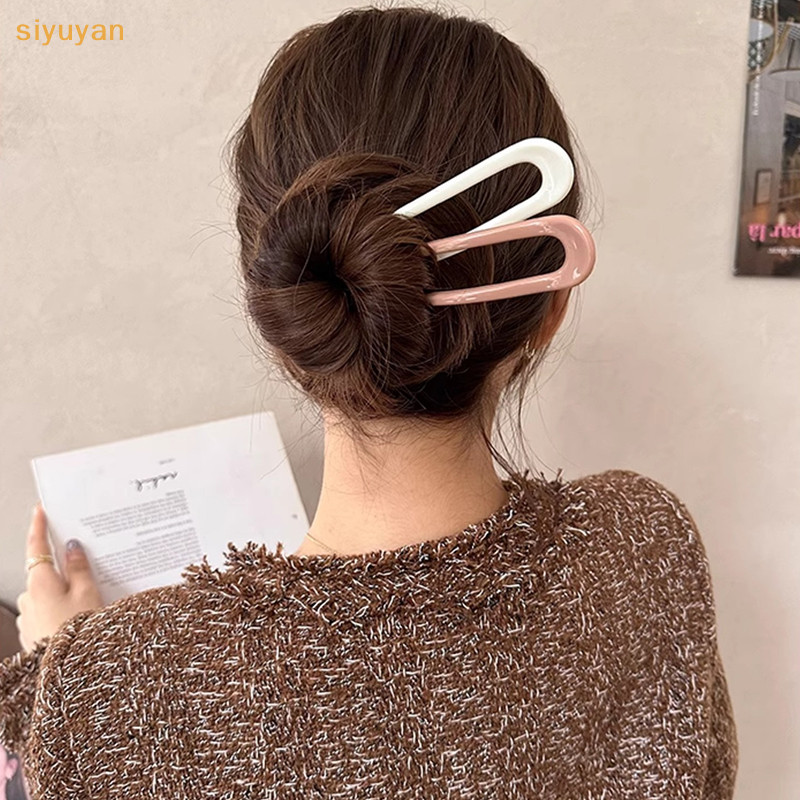 Siyuyan Mới Hình Chữ U Nĩa Tóc Mới Phụ Kiện Tóc Nhựa Thiết Kế Sáng Tạo Tóc Nữ Dụng Cụ Tạo Kiểu Tóc Quà Tặng VN