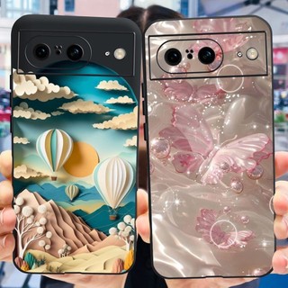 Ốp lưng Google Pixel 8 / Pixel 8 Pro Pixel8 8Pro Mèo Gấu Trúc Dễ Thương Sơn Hoa Silicon Mềm TPU Vỏ Điện Thoại