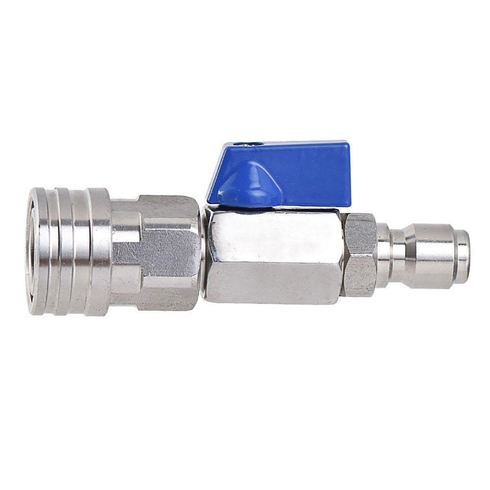 NOTE1 1 Bộ Van Bi, Cho Máy Giặt Điện Công Tắc Lưu Lượng Nước Máy Giặt Đầu Nối Nhanh, Van Điều Khiển Ống Inox Áp Lực Cao 3 / 8 1 / 4 Inch