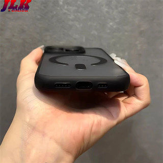 [Jlk] Ốp Sạc Không Dây Từ Tính Mờ Sang Trọng Cho iPhone 16 15 14 Plus 13 Pro Max Ốp Lưng Chống Sốc Trong Suốt