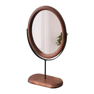 Gương trang điểm để bàn Mới Trung Quốc Retro Gỗ có thể xoay được