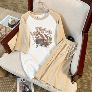 Bộ đồ thể thao ngắn tay cotton dành cho nữ