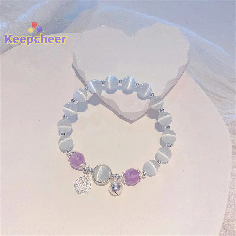 [Keepcheer] Vòng Tay Đính Hạt Thời Trang Nữ Lãng Mạn Đá Mắt Quyến Rũ Lắc Tay Giả Đá Mặt Trăng Dây Xích Cổ Tay Trang Sức Cho Bạn Gái Quà Tặng [Mới]