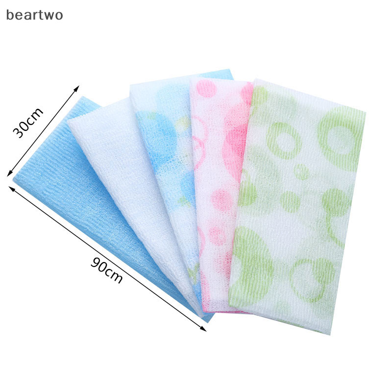 < Beartwo > Khăn Lau Nylon Làm Đẹp Da Cơ Thể Tẩy Tế Bào Chết Tắm Rửa Phòng Tắm Đẹp