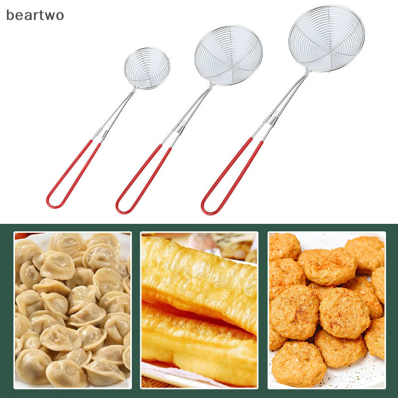 < Beartwo > Sàng lọc bằng thép không gỉ, Thìa Skimmer dây có tay cầm cho Lẩu Eag Đẹp