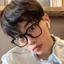 Phong Cách Mới Lớn Khung Vuông Chống Ánh Sáng Xanh Kính Nam Âu Mỹ Thời Trang Influencer Kính Nữ Phiên Bản Hàn Quốc Học Sinh Cận Thị Thành Kính