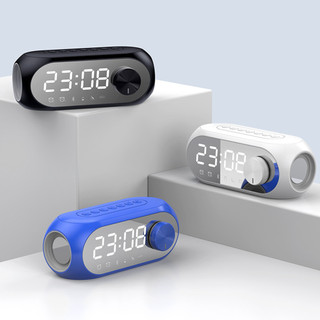 Loa kép S8 Loa Bluetooth không dây Đồng hồ báo thức đa chức năng Âm thanh có lắp ráp FM & Cuộc gọi Hiệu ứng vòm âm thanh nổi 3D