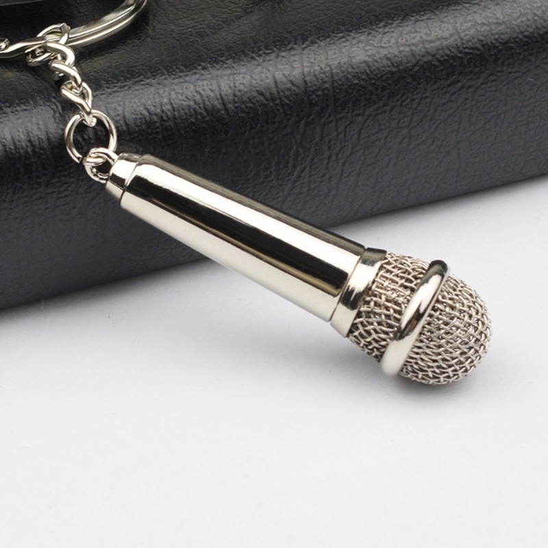 Wellb Thu Nhỏ Micro Móc Khóa Mô Phỏng Mic Hình Móc Khóa Người Yêu Âm Nhạc s
