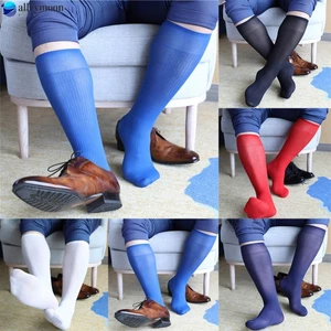 Oto Nam Sọc Rộng Ngón Chân Sheer Kinh Doanh Tất Lụa Cao Mỏng Thoáng Khí