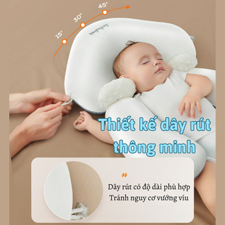 Gối Chống Giật Mình Cho Bé Bunnies Tháo Rời Tiện Lợi Dễ Vệ Sinh, 3 Đầu Dây Rút Điều Chỉnh Linh Hoạt