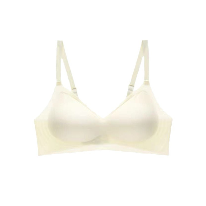 Đồ lót liền mạch cốc bán cố định, ngực nhỏ nữ, tập hợp ngực mỏng ra ngoài, không có dây lót, hỗ trợ mềm mại thoải mái