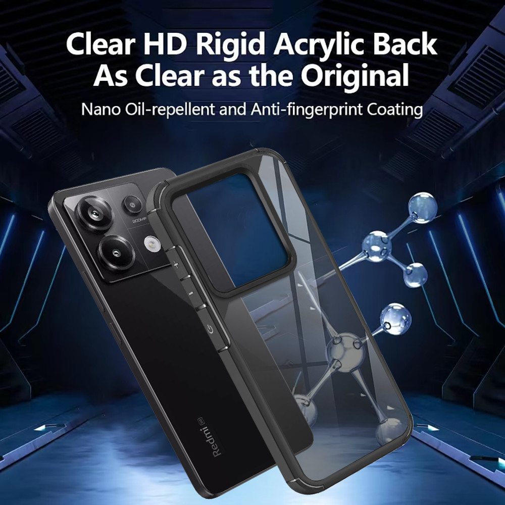 Ốp Điện Thoại Arcylic Cho Redmi Note 13 Pro 5G Sạc Không Dây Tăng Cạnh Bảo Vệ Camera Và Bảo Vệ Màn Hình Chống Sốc Phản Ứng Nút Thật Vỏ Chống Hình Mờ