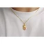 Màu Vàng Kitty Trái Tim Vòng Cổ Hello Kitty Kẻ Sọc Hồng Tím Trái Tim Zircon Mặt Dây Chuyền KT Nữ Vòng Cổ