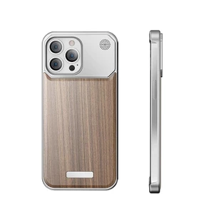 Kim Loại Gỗ Chắc Chắn Ốp Lưng Điện Thoại Iphone 14 15 16 17 Pro Max Hương Liệu Hợp Kim Nhôm Walnut Gỗ Mun Vỏ Điện Thoại Cho IPHON 14 15 Promax