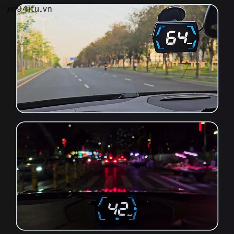XOITU Báo động quá tốc độ Phụ kiện ô tô G20 cho ô tô Xe tải Xe buýt GPS kỹ thuật số La bàn Đồng hồ tốc độ Phông chữ lớn Lên màn hình ô tô HUD VN