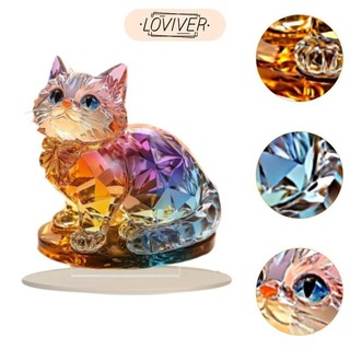 LOVIVER Mèo Con Để Bàn Trang Trí Tượng Mèo Quà Tặng Thủ Công Chống Thấm Nước Để Bàn Điêu Khắc Cho Bàn Kệ Lò Sưởi Lối Vào Tủ Nhà