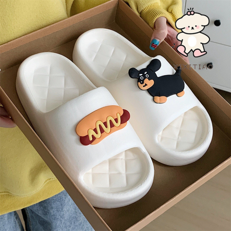 Xixitiao Dép Nam Nữ Trong Nhà Đế Mềm Thoải Mái eva Puppy